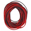 Провод в силиконовой изоляции 2x20AWG, 0,52 мм , 1 м, красный, черный