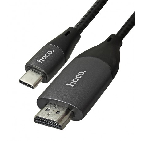 Кабель перехідник Hoco UA16, 4K, Type-C to HDMI, 2м, темно-сірий