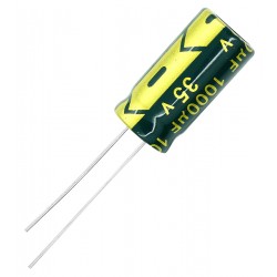 Конденсатор електролітичний 1000 uF 35 V, 105°C, d10 h20, (низький імпеданс) LOW ESR Конденсатор електролітичний 1000 uF 35 V, 105°C, d10 h20, (низький імпеданс) LOW ESR