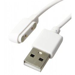 Кабель зарядки для смарт часов универсальный, магнитный, 7.8 x 14.3 мм, белый Кабель зарядки для смарт часов универсальный, магнитный, 7.8 x 14.3 мм, белый