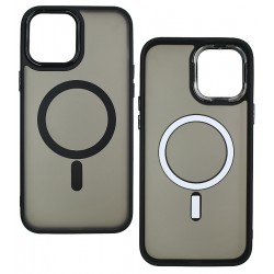 Чехол для Apple iPhone 13 Pro Max MagSafe Matte, силиконовый, черный Чехол для Apple iPhone 13 Pro Max MagSafe Matte, силиконовый, черный