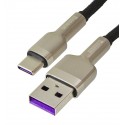 Кабель Type-C - USB, Baseus Cafule Metal, 66 Вт, 0.25 метра, чорний (CAKF000001)