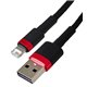 Кабель Lightning - USB, Baseus Cafule (односторонний USB), 2.4A, 1 метр, красный провод CALKLF-B09