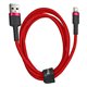 Кабель Lightning - USB, Baseus Cafule (односторонний USB), 2.4A, 1 метр, красный провод CALKLF-B09