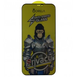 Захисне скло для Apple iPhone 12 Pro Max, Full Glue, Anti-Static Privacy, 0.3 мм, чорне, чорне