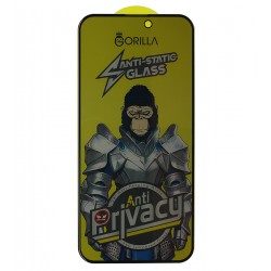 Захисне скло для Apple iPhone 15 Pro Max, Full Glue, Anti-Static Privacy, 0.3 мм, чорне Захисне скло для Apple iPhone 15 Pro Max, Full Glue, Anti-Static Privacy, 0.3 мм, чорне
