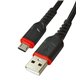 Кабель Micro-USB - USB, Hoco X59, в тканевой оплетке, 1 метр, 2,4А, черный