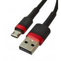 Кабель Micro-USB - USB, Baseus Cafule, 2.4A, 1 метр, CAMKLF-BG1