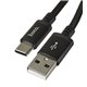 Кабель Type-C - USB, Hoco X91, круглый, 3 метр, в тканевой оплетке, черный