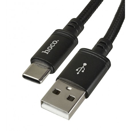 Кабель Type-C - USB, Hoco X91, круглый, 3 метр, в тканевой оплетке, черный