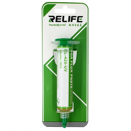 Флюс паста RELIFE RL-420-UV, для безсвинцовой пайки, активный, 18 г