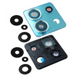 Скло камери для Xiaomi Redmi Note 13 Pro (5G), зелене, з рамкою