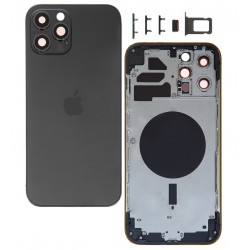 Корпус для Apple iPhone 12 Pro Max, сірий, з утримувачем SIM карты, з бічними кнопками, Graphite Корпус для Apple iPhone 12 Pro Max, сірий, з утримувачем SIM карты, з бічними кнопками, Graphite