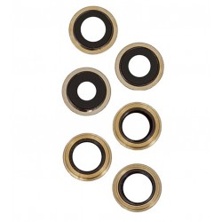 Скло камери для Apple iPhone 12 Pro Max, золотистий, з рамкою, комплект 3 шт. Скло камери для Apple iPhone 12 Pro Max, золотистий, з рамкою, комплект 3 шт.