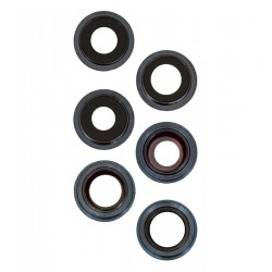 Скло камери для Apple iPhone 12 Pro Max, синій, з рамкою, комплект 3 шт. Скло камери для Apple iPhone 12 Pro Max, синій, з рамкою, комплект 3 шт.