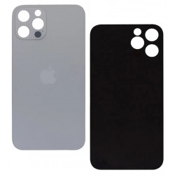 Задняя панель корпуса для Apple iPhone 12 Pro, белая, серебристая, со снятием рамки камеры, small hole, Silver Задняя панель корпуса для Apple iPhone 12 Pro, белая, серебристая, со снятием рамки камеры, small hole, Silver