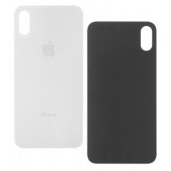 Задня панель корпусу iPhone XS, біла, зі зняттям рамки камери, small hole Задня панель корпусу iPhone XS, біла, зі зняттям рамки камери, small hole
