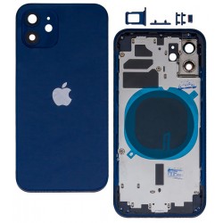 Корпус для Apple iPhone 12, синій, с держателем SIM карты, с боковыми кнопками Корпус для Apple iPhone 12, синій, с держателем SIM карты, с боковыми кнопками