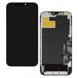 Дисплей для iPhone 12, iPhone 12 Pro, чорний, з рамкою, High quality, з пластиками камери та датчика наближення, (OLED), XY OEM soft Дисплей для iPhone 12, iPhone 12 Pro, чорний, з рамкою, High quality, з пластиками камери та датчика наближення, (OLED), XY OEM soft