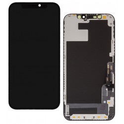 Дисплей для Apple iPhone 12, iPhone 12 Pro, чорний, з рамкою, High Quality, без мікросхеми, з пластиками камери та давача наближення, (OLED) Дисплей для Apple iPhone 12, iPhone 12 Pro, чорний, з рамкою, High Quality, без мікросхеми, з пластиками камери та давача наближення, (OLED)