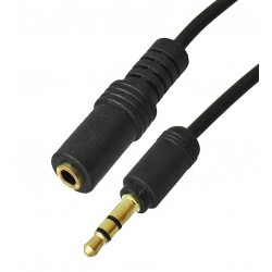 Кабель аудіо штекер 3,5стерео- гн.3,5стерео, gold, діам.-3мм, 1,5м., чорний Кабель аудіо штекер 3,5стерео- гн.3,5стерео, gold, діам.-3мм, 1,5м., чорний
