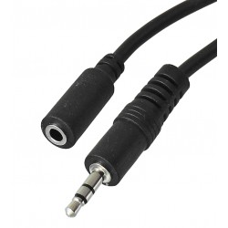 Кабель аудіо штекер 3,5стерео- гн.3,5стерео, прямий, діам.-4мм, 1,5м., чорний Кабель аудіо штекер 3,5стерео- гн.3,5стерео, прямий, діам.-4мм, 1,5м., чорний