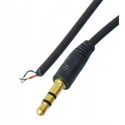 Кабель аудіо штекер 3,5стерео- провід 3pin, 1,5 метра, чорний Кабель аудіо штекер 3,5стерео- провід 3pin, 1,5 метра, чорний