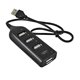 USB-хаб на 4USB 2.0, USB-Hub, 1 м, черный