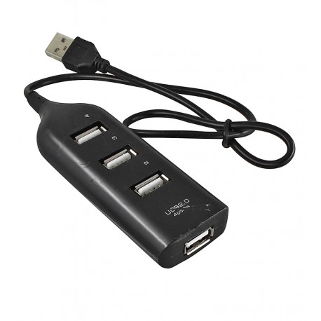 USB-хаб на 4USB 2.0, USB-Hub, 1 м, чорний