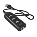 USB-хаб на 4USB 2.0, USB-Hub, 1 м, чорний