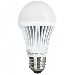 Лампа світлодіодна 220В, 9Вт, Е27, 6500K, холодне світло, діам.-60мм