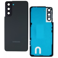 Задня панель корпуса для Samsung G991 Galaxy S21 5G, сірий, із склом камери