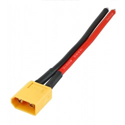 Штекер XT60 Male с кабелем 14AWG, 10см, разъем питания для подключения аккумуляторов Штекер XT60 Male с кабелем 14AWG, 10см, разъем питания для подключения аккумуляторов