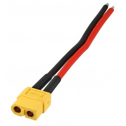 Гнездо XT60 Female с кабелем 14AWG, 10см, разъем питания для подключения аккумуляторов Гнездо XT60 Female с кабелем 14AWG, 10см, разъем питания для подключения аккумуляторов