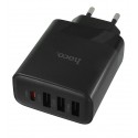 Зарядное устройство Hoco C127A 3USB, 2,4A, Type-C PD45W, черное