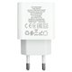 Зарядное устройство Hoco C80A Plus 1USB, 3A, Type-C PD QC 20W + кабель Type-C - Type-C, белый