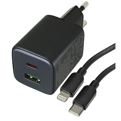 Зарядний пристрій Hoco C127A 3USB, 2,4A, Type-C PD45W, чорний