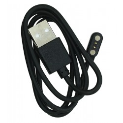 Кабель зарядки для смарт годинника універсальний, магнітний, 2 pin, 2.5 x 8 мм, чорний Кабель зарядки для смарт годинника універсальний, магнітний, 2 pin, 2.5 x 8 мм, чорний