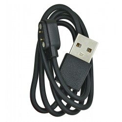 Кабель зарядки для смарт-годинника універсальний, магнітний, 2 pin, 4 x 9,5 мм, чорний Кабель зарядки для смарт-годинника універсальний, магнітний, 2 pin, 4 x 9,5 мм, чорний