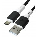 Кабель Micro-USB - USB, Borofone BX79, 1 м, 2,4А, силіконовий, чорний