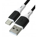 Кабель Type-C - USB, Borofone BX79, 1 м, 2,4А, силиконовый, черный