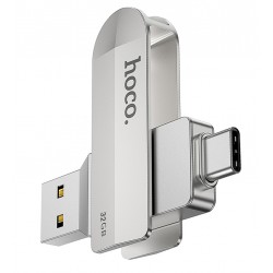 Флешка 32GB, Hoco UD10, Type-C/ USB3.0, серебристая Флешка 32GB, Hoco UD10, Type-C/ USB3.0, серебристая