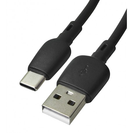 Кабель Type-C - USB Borofone BX93, QC 27W, 1 м, 3А, силиконовый, черный