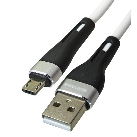 Кабель Micro-USB - USB, Borofone BX46, 1 метр, 2,4А, белый