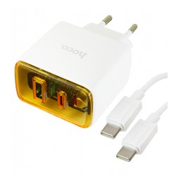 Зарядное устройство Hoco CS42A 1Type-C PD30W+USB QC3.0 charger set + кабель Type-C - Type-C Зарядное устройство Hoco CS42A 1Type-C PD30W+USB QC3.0 charger set + кабель Type-C - Type-C