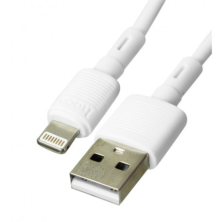 Кабель Lightning - USB, Hoco BX83, 1 м, 2,4А, силиконновый, белый