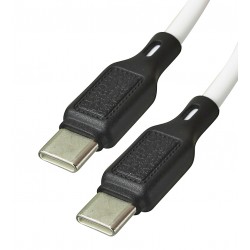 Кабель Type-C - Type-C, Hoco X90, 1 м, 3А, PD 20W, силіконовий, білий