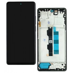 Дисплей для Xiaomi Poco M6 Pro 4G, черный, с рамкой, с сенсорным экраном, копия, (TFT)