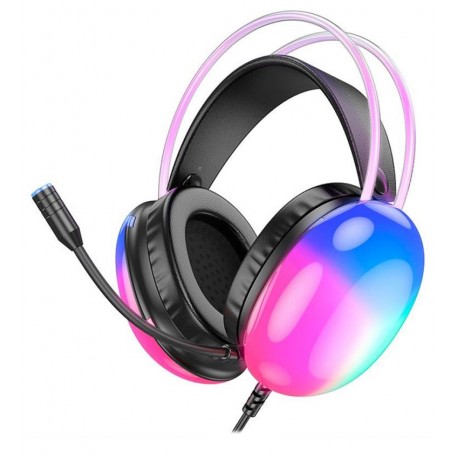 Навушники ігрові Hoco Rich channel gaming headphones RGB W109 Plus |USB7.1, 2m| (black)