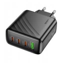 Зарядное устройство Hoco CS27A, 67Вт, 3 Type-C PD, USB QC, черное Зарядное устройство Hoco CS27A, 67Вт, 3 Type-C PD, USB QC, черное